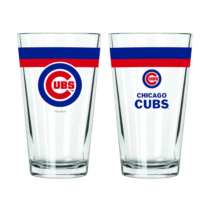 Verre pinte double bande 16oz Chicago Cubs