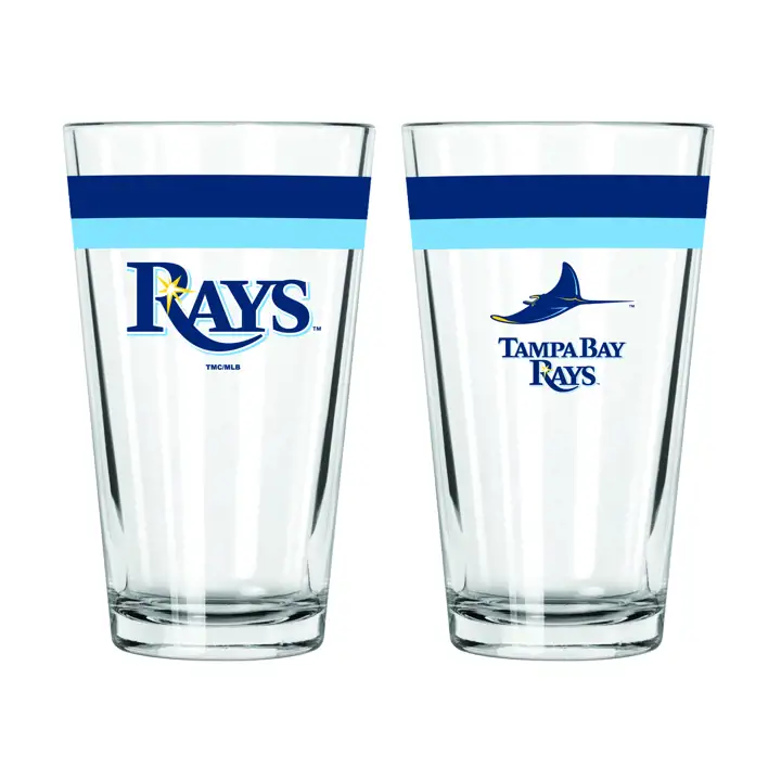 Verre à pinte à double bande Tampa Bay Rays 16oz