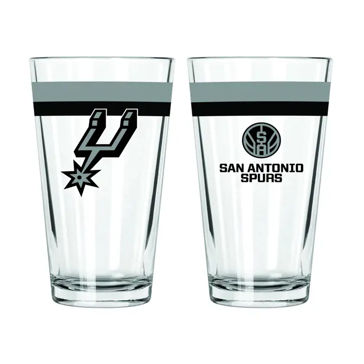 Verre à pinte à double bande San Antonio Spurs 16 oz ast