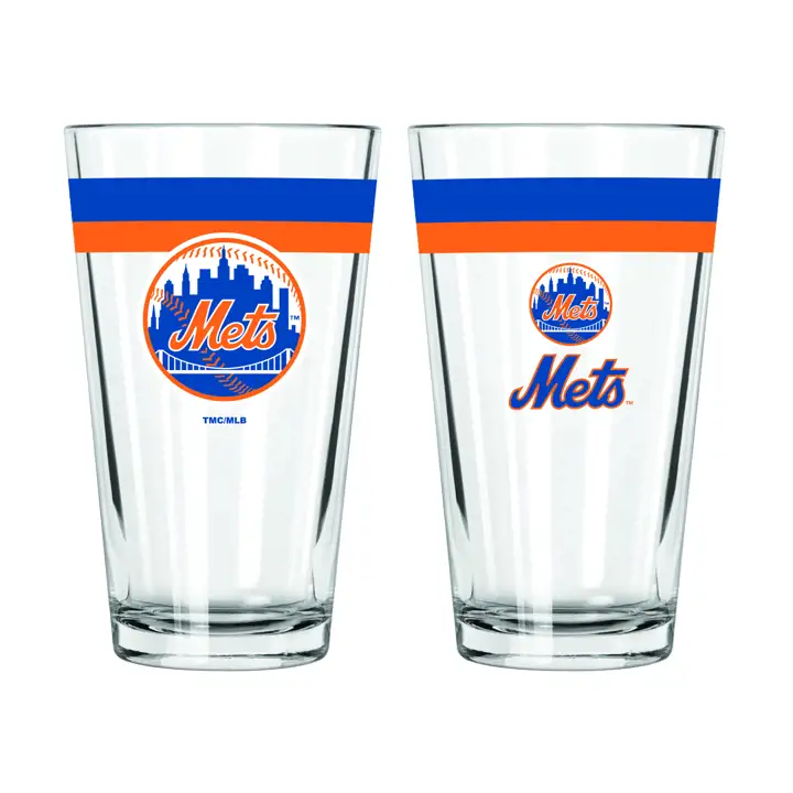 Verre à pinte New York Mets 16oz à double bande