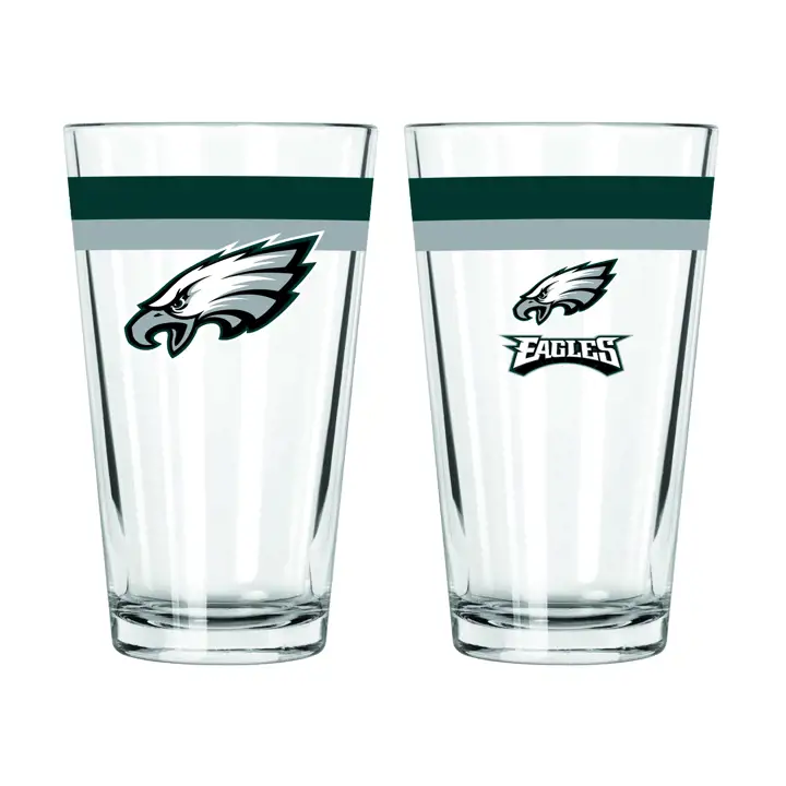 Verre à pinte Philadelphia Eagles 16oz avec double bande