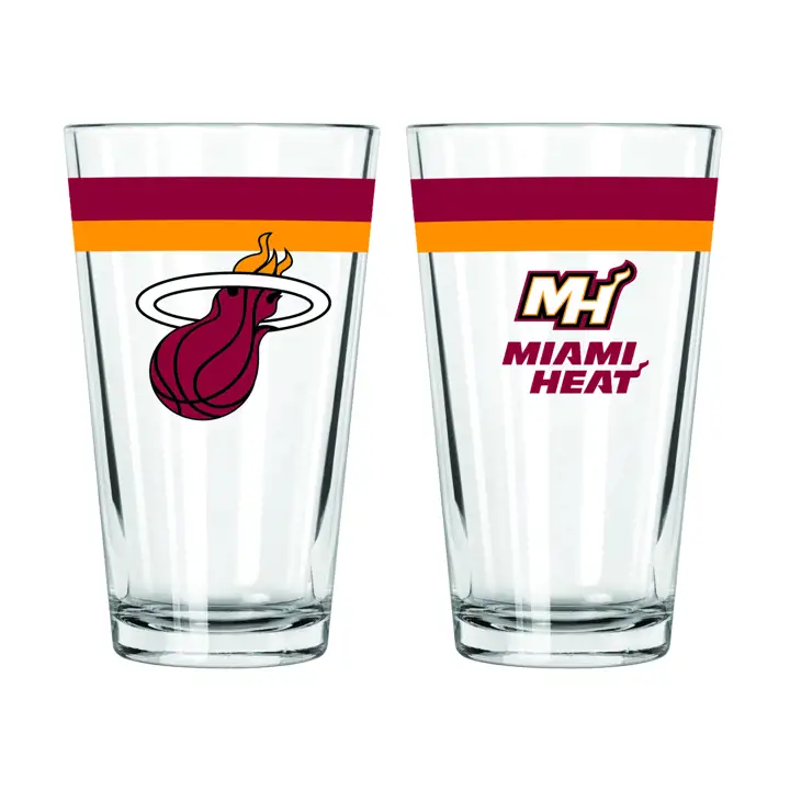 Verre à bière Miami Heat 473 ml à double bande