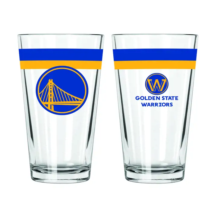 Verre à pinte à double bande Golden State Warriors de 47 cl