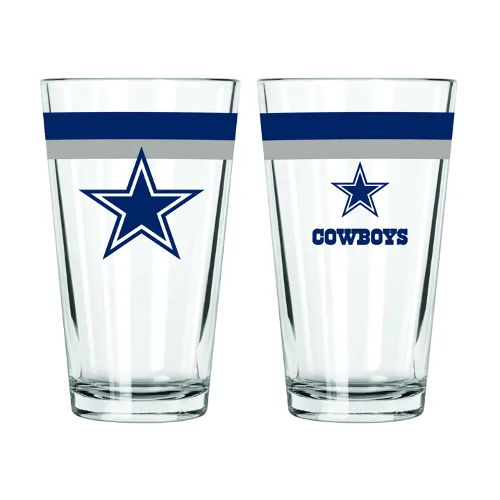 Verre à pinte Dallas Cowboys 16 oz à double bande