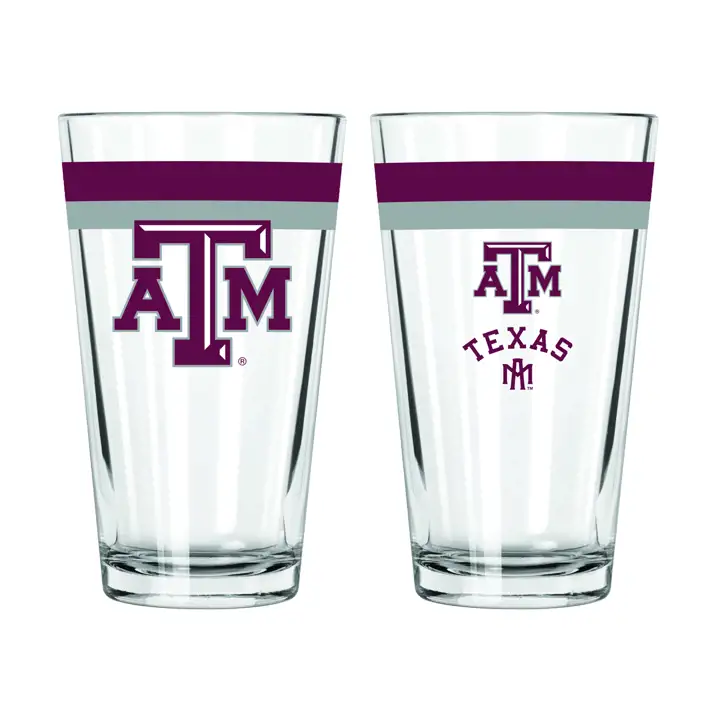 Verre à pinte Texas A&M Aggies 47 cl à double bande ast