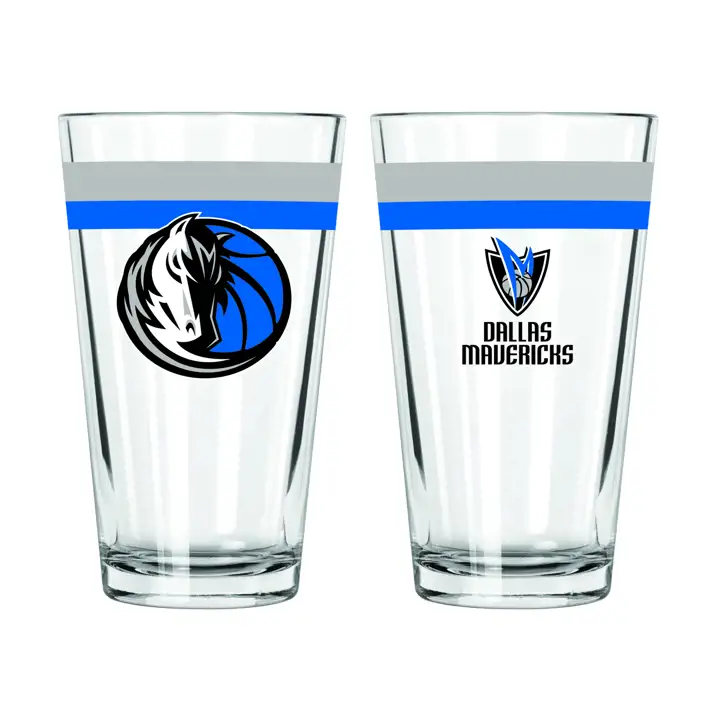 Verre à pinte à double bande Dallas Mavericks de 47 cl