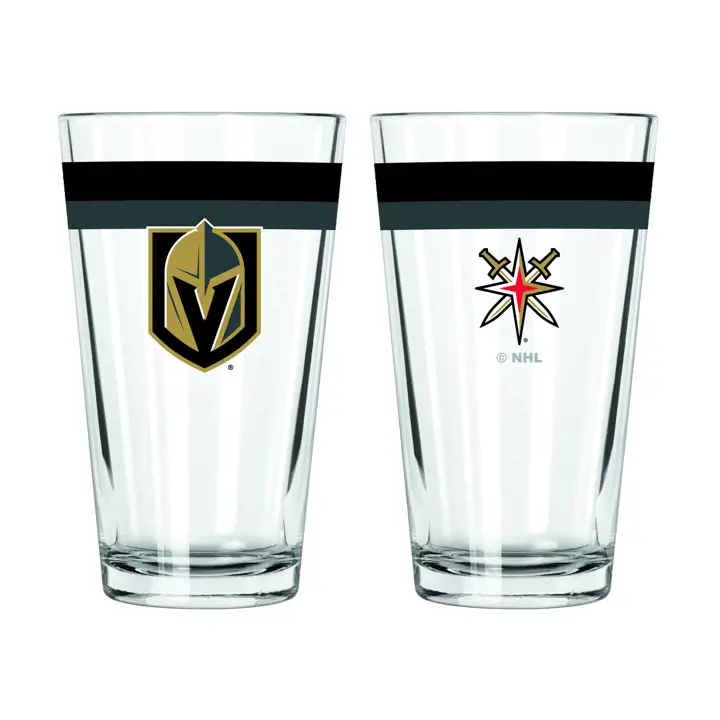 Verre à pinte Vegas Golden Knights 16oz à double bande ast