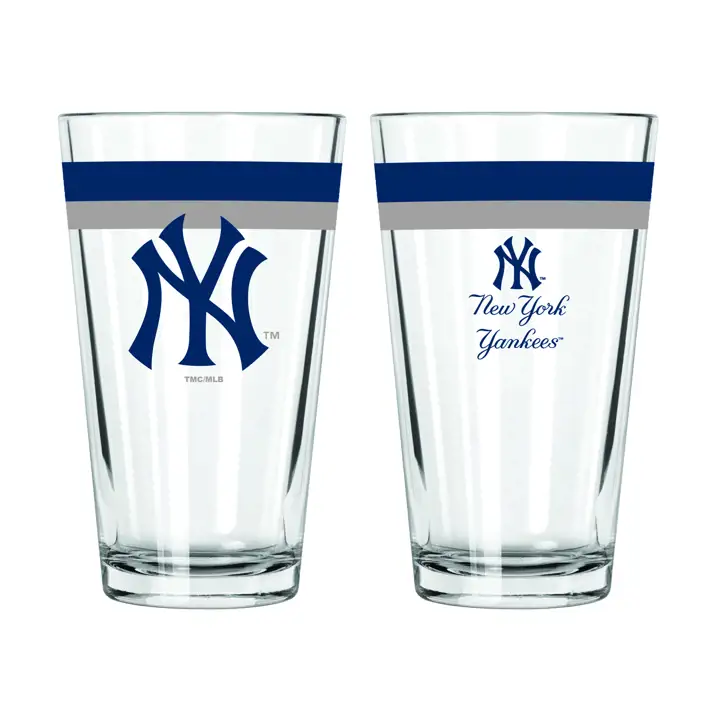 Verre pinte New York Yankees 47 cl à double bande ast