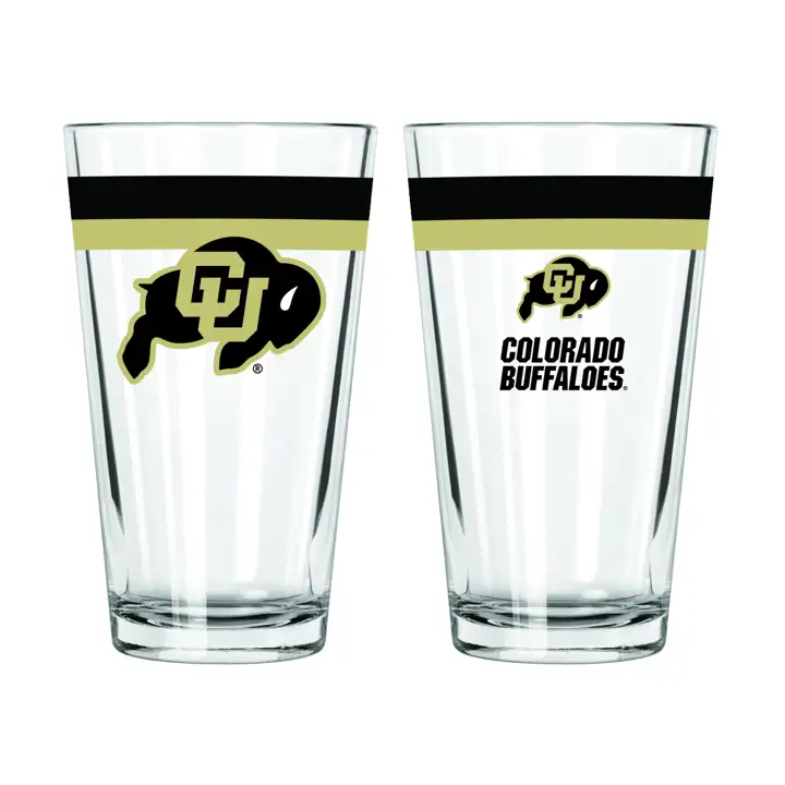 Verre à pinte Colorado Buffaloes 16 oz à double bande
