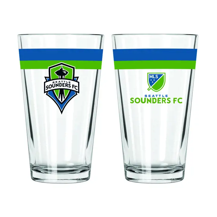 Verre à pinte Seattle Sounders de 16 oz à double bande