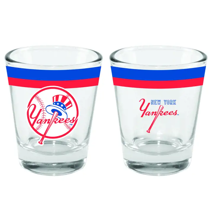 Verre à shot à double bande de 2 oz des Yankees de New York