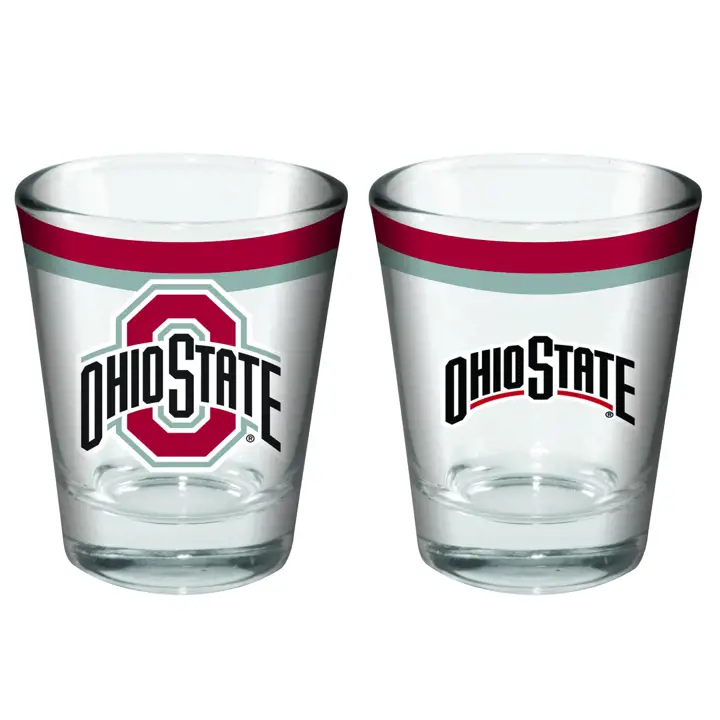 Verre à shot Ohio State Buckeyes double bande de 2 oz