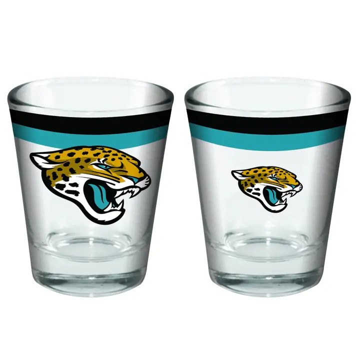 Verre à shot à double bande Jacksonville Jaguars 2 oz