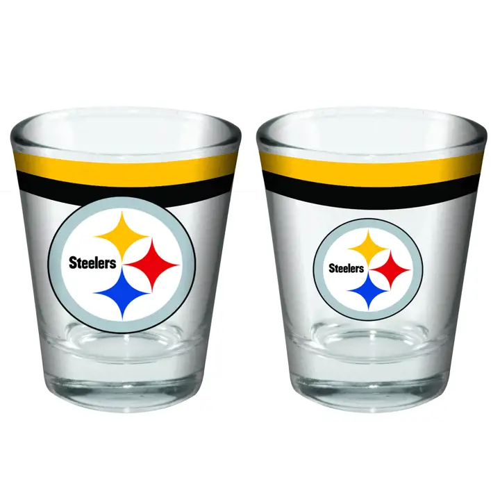 Verre à shot à double bande de 2 oz Pittsburgh Steelers