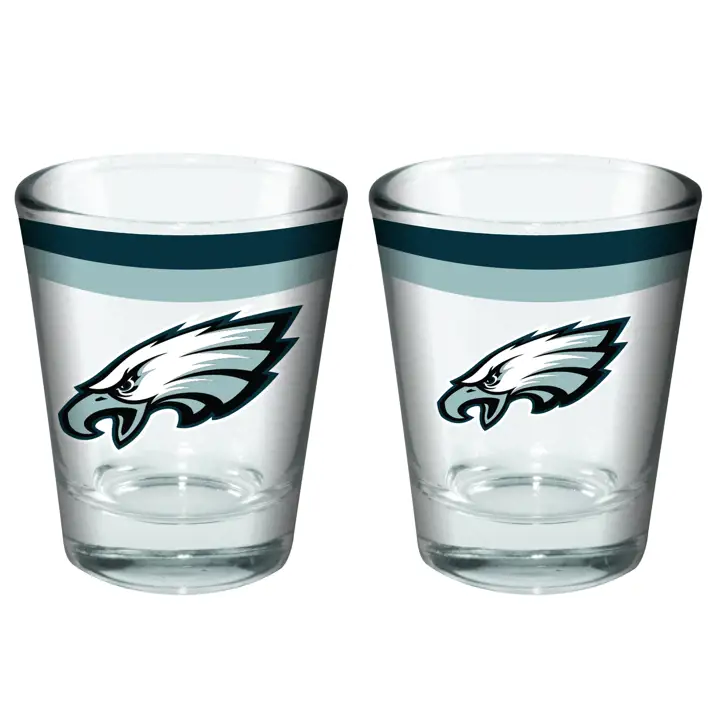 Verre à shot Philadelphia Eagles de 2 oz à double bande ast