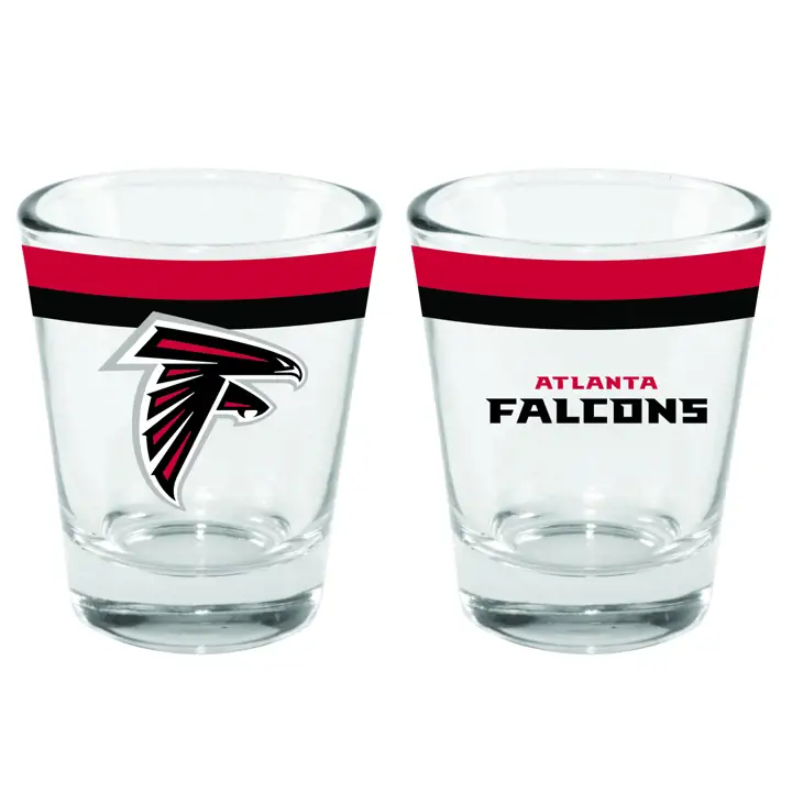 Verre à shot double bande de 56 ml Atlanta Falcons