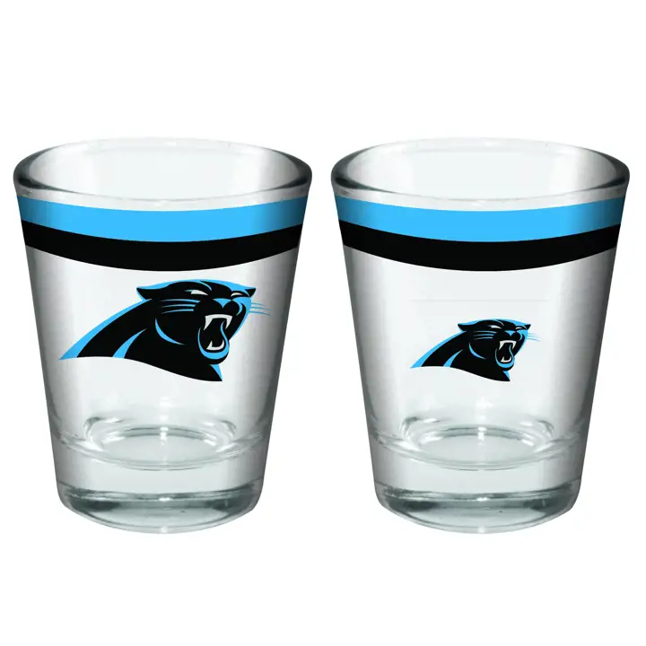 Verre à shot Carolina Panthers double bande 2oz