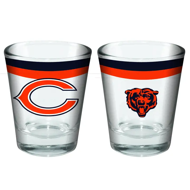 Verre à shot à double bande Chicago Bears de 5 cl