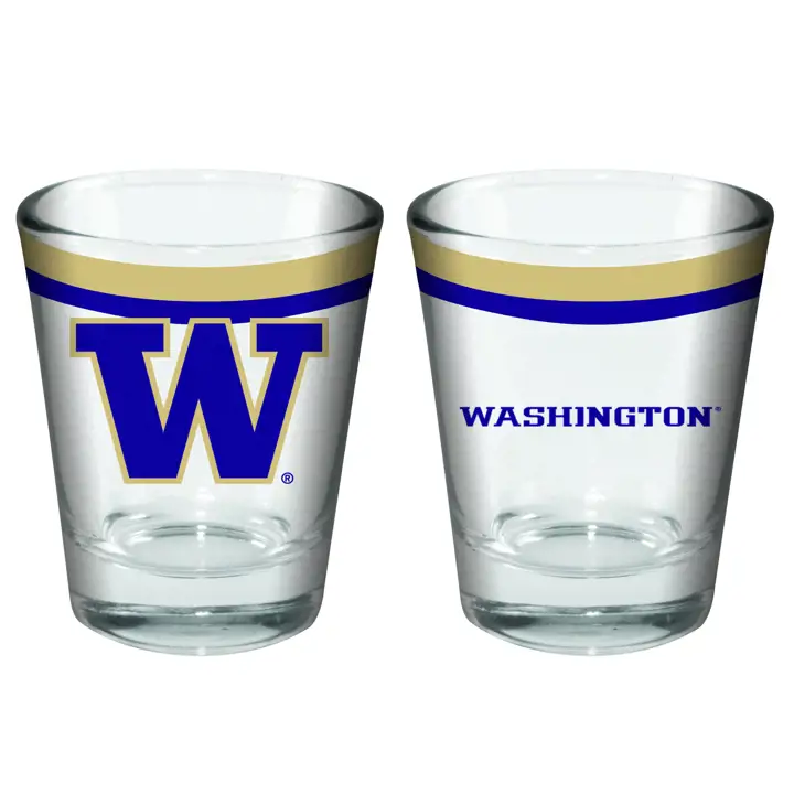 Verre à shot à double bande de 2 oz Washington Huskies