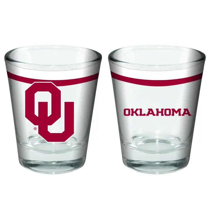Verre à shot double bande 2oz Oklahoma Sooners