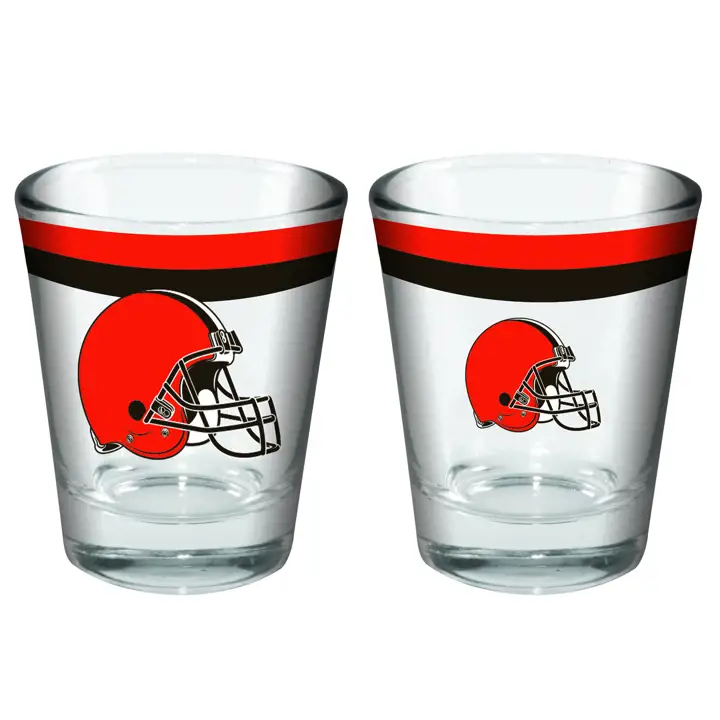 Verre à shot Cleveland Browns de 2 oz à double bande ast