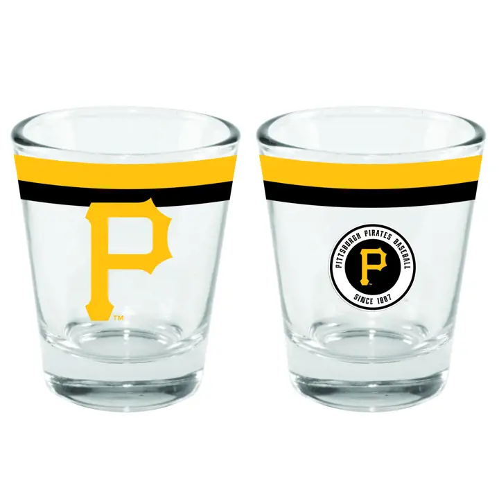 Verre à shot à double bande Pittsburgh Pirates 2 oz