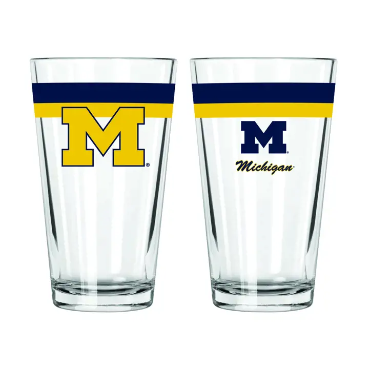 Verre pinte double bande 47 cl Michigan Wolverines ast