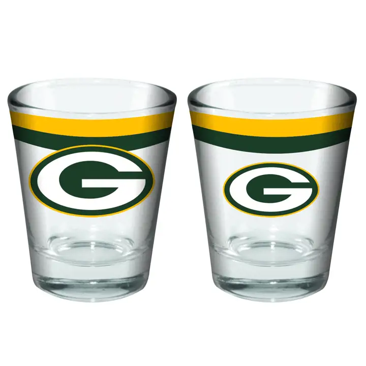 Verre à shot à double bande de 2 oz Green Bay Packers