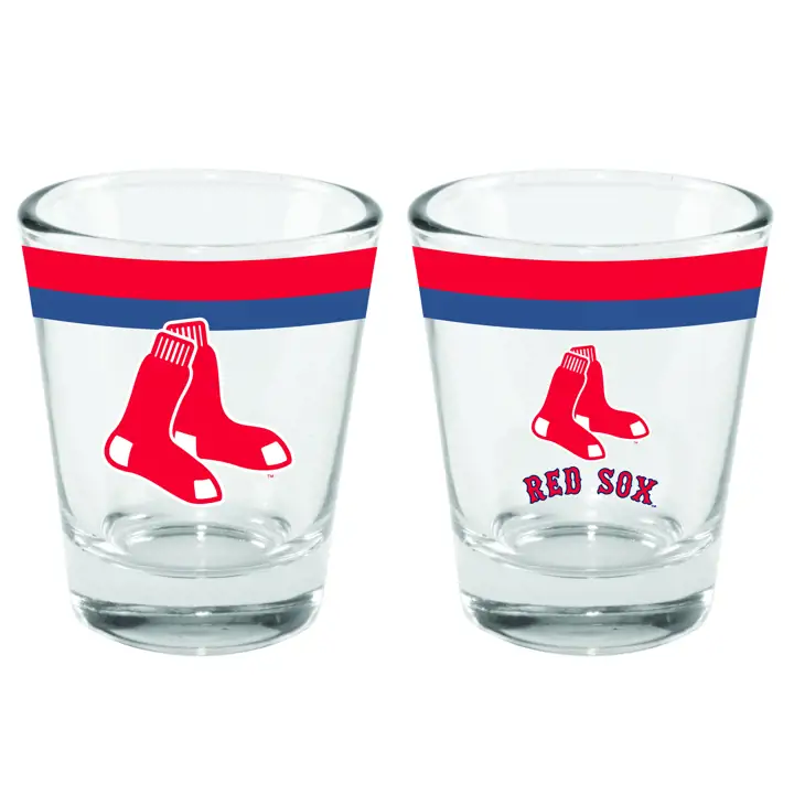 Verre à shot double bande Boston Red Sox 2 oz ast