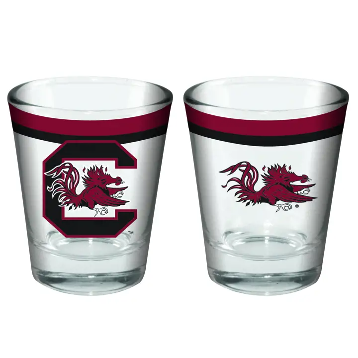 Verre à shot de 2 oz à double bande South Carolina Gamecocks