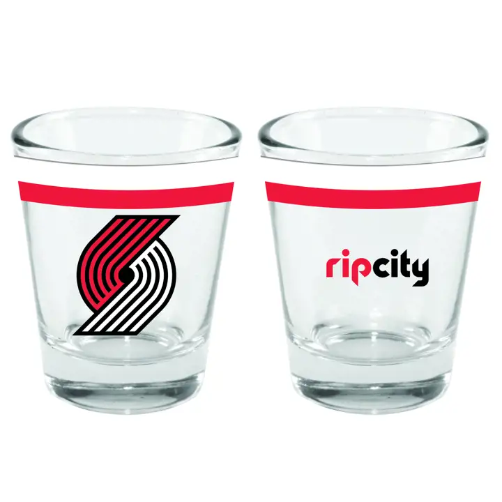 Verre à shot 6cl avec double bande Portland Trail Blazers