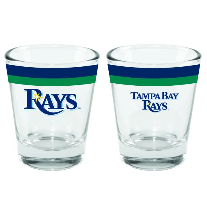 Verre à shot à double bande de 2 oz des Tampa Bay Rays ast