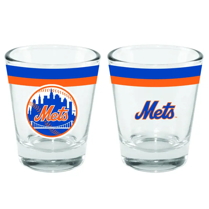Verre à shot des New York Mets, double bande, 2 oz