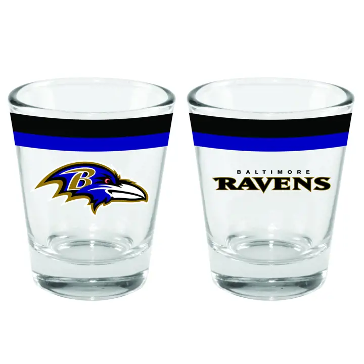 Verre à shot à double bande Baltimore Ravens de 60 ml ast