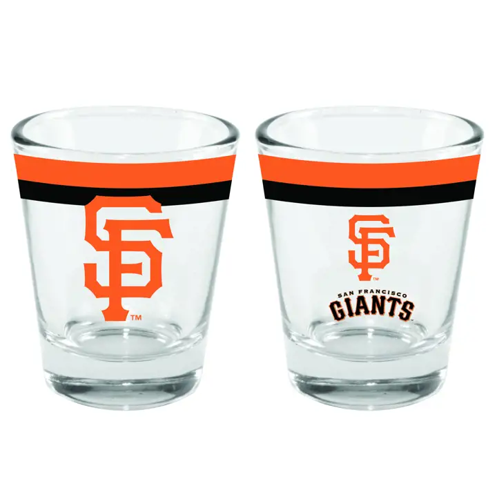 Verre à liqueur double bande de 2 oz des Giants de San Francisco ast