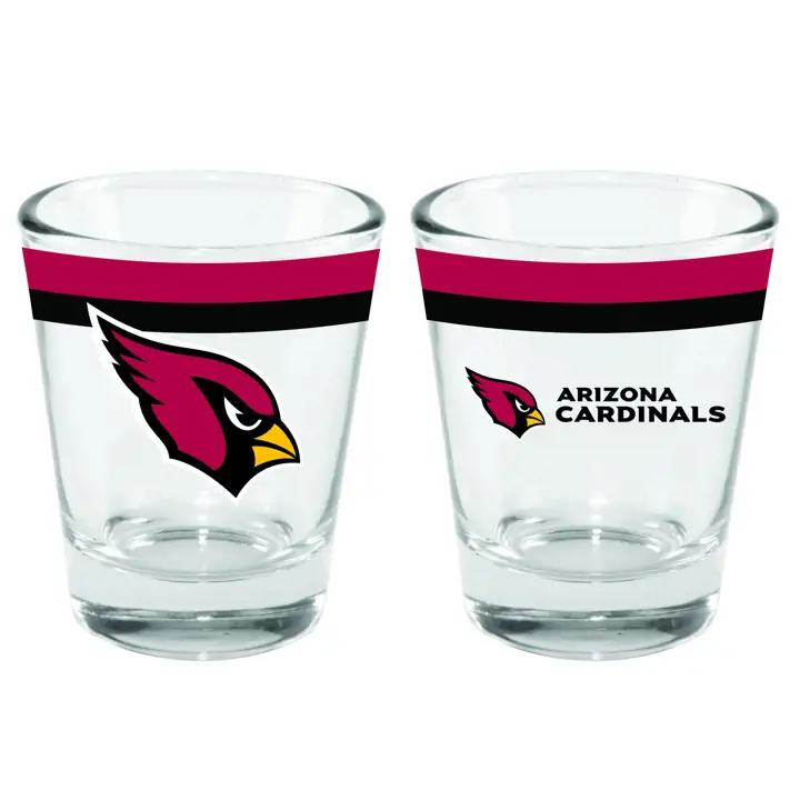 Arizona Cardinals Verre à shot double bande 2 oz