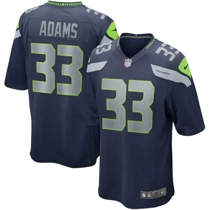 Maillot de match NFL SEAHAWKS Jamal Adams bleu marine