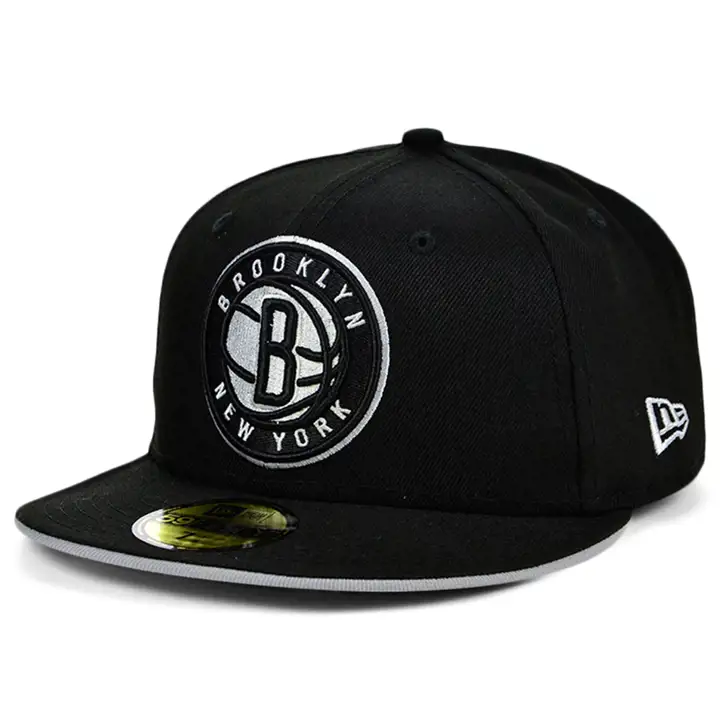 Brooklyn Nets NBA BLK/GRIS/POP 59FIFTY GRIS