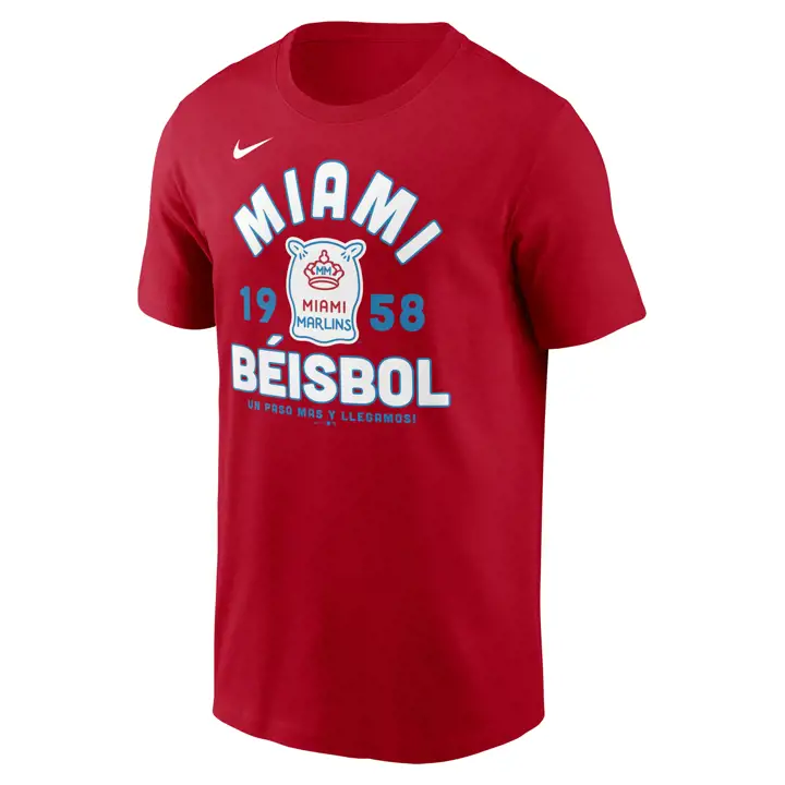 T-shirt MLB Nike City Connect des Marlins M rouge