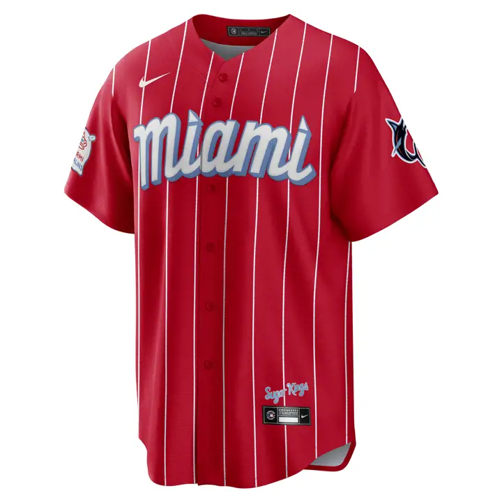 Maillot Replica Nike MLB City Connect des Marlins de Miami, rouge