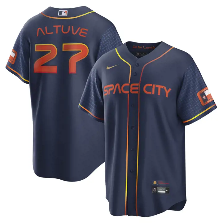 Maillot de joueur réplique Astros MLB Nike City Connect Jose Altuve
