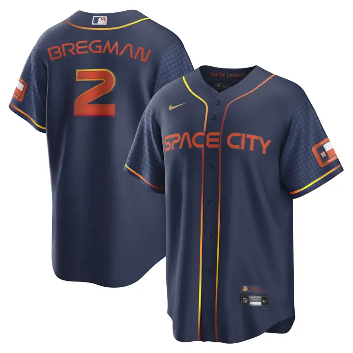 Maillot de joueur replica Nike City Connect MLB des Astros Alex Bregman