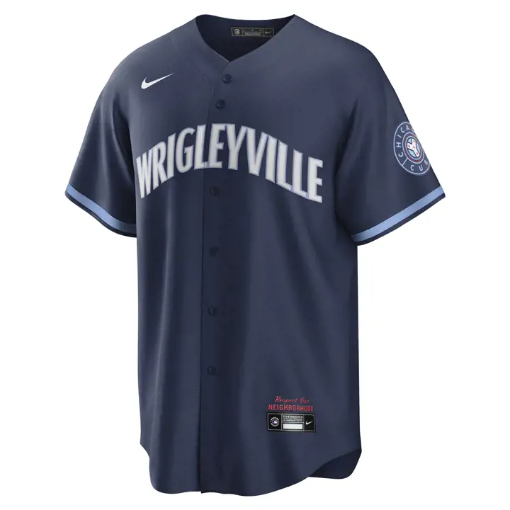 Maillot réplique Nike MLB City Connect des Cubs de Chicago BLEU MARINE