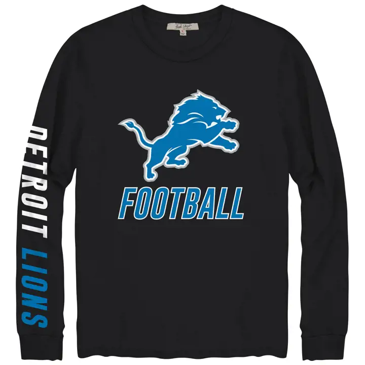 T-shirt à manches longues Detroit Lions NFL Zone Read 20 noir
