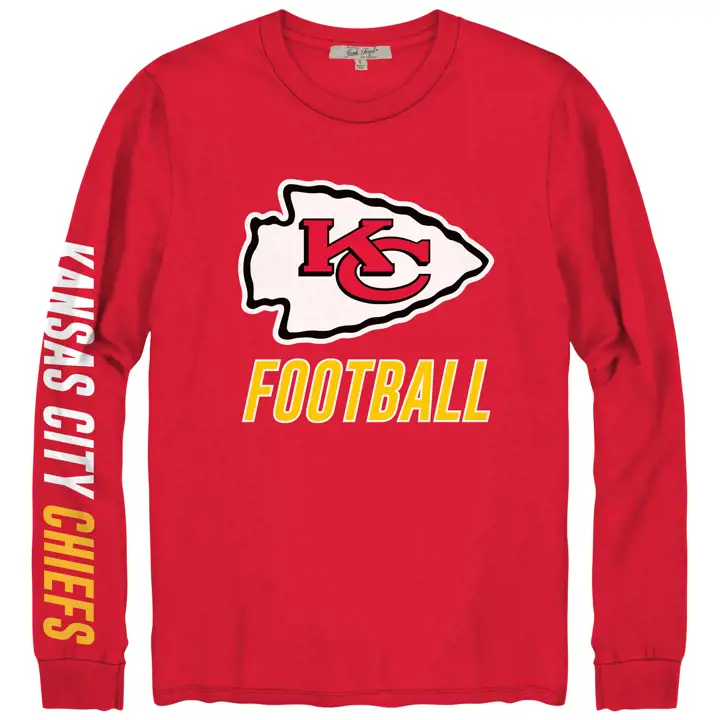T-shirt manches longues NFL Zone Read Kansas City Chiefs 20 ROUGE