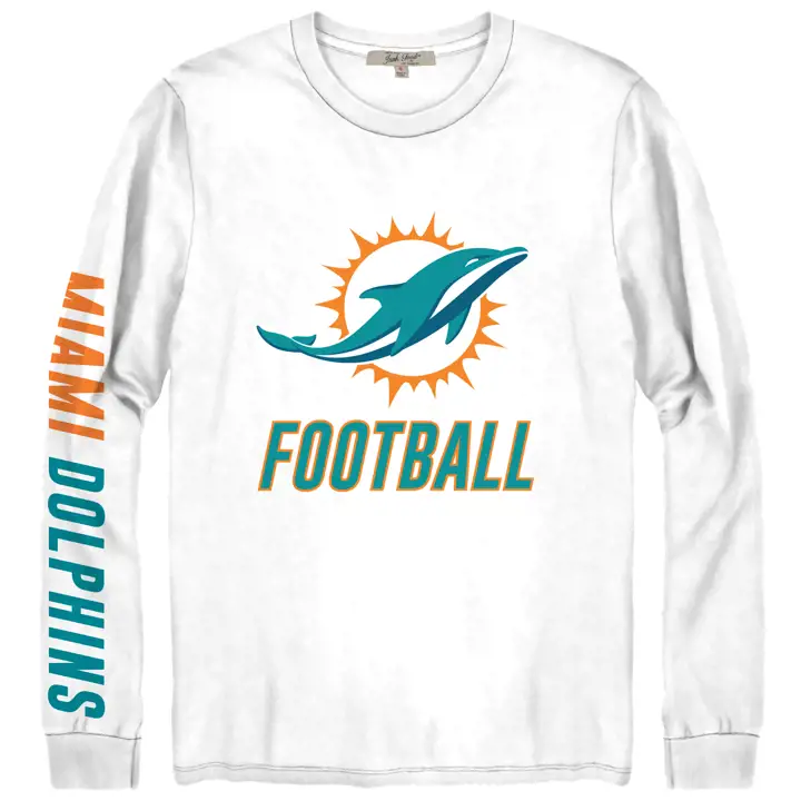 DOLPHINS NFL T-Shirt manches longues Zone Read 20 blanc