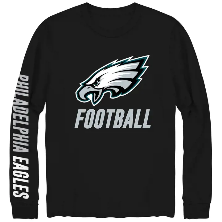 T-shirt manches longues EAGLES NFL Zone Read 20 noir