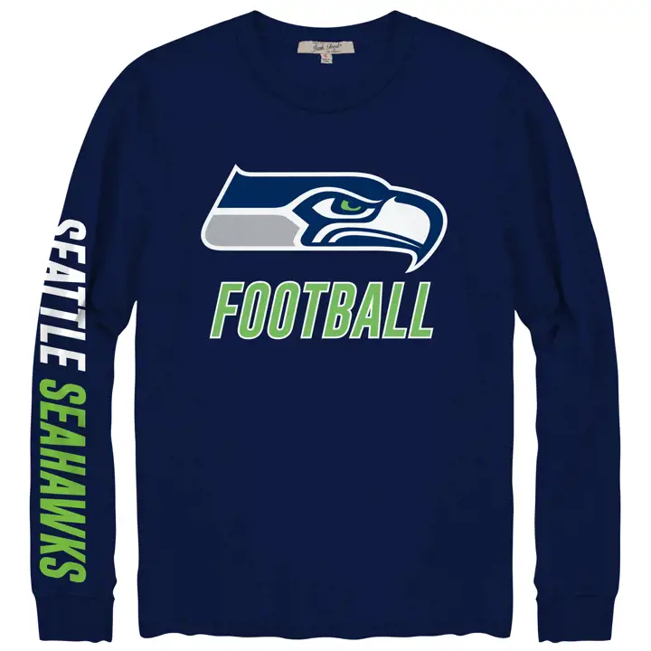 T-shirt à manches longues Seattle Seahawks NFL Zone Read 20 marine