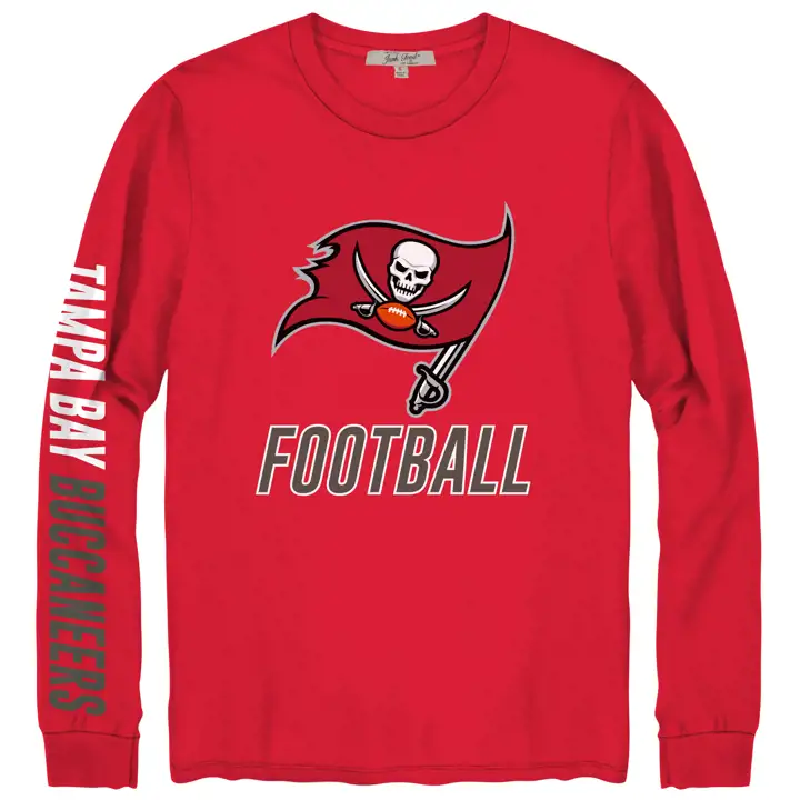 T-Shirt NFL Zone Read Buccaneers de Tampa Bay Manches Longues 20 ROUGE