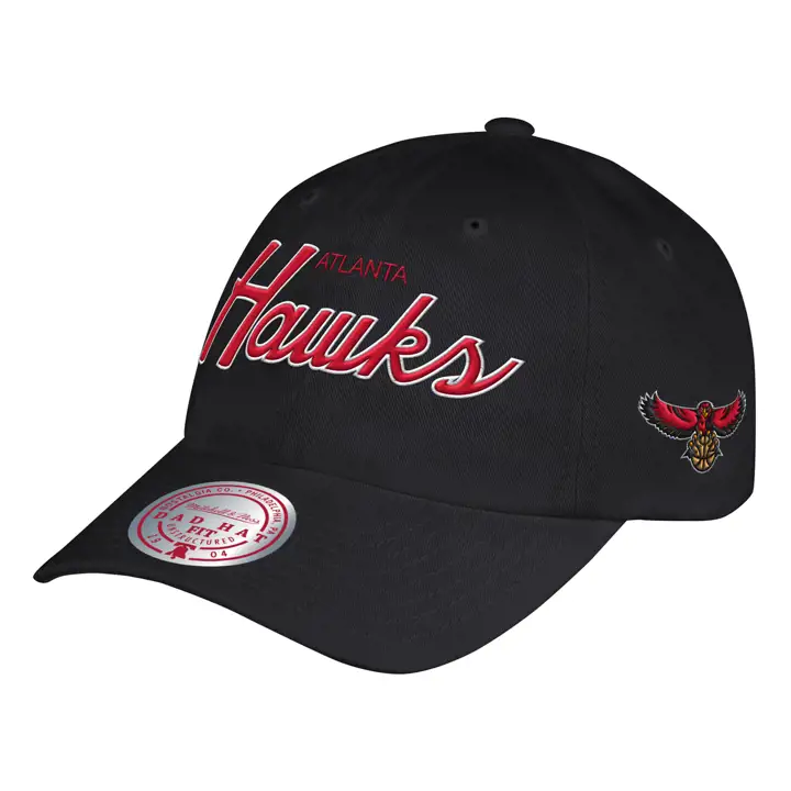 Casquette de baseball (Dad Hat) ATLANTA HAWKS HWC Foundation Script BLK